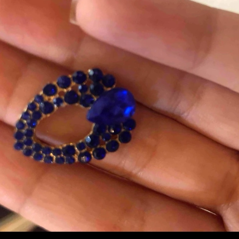 5/$35✨Luxe Gems Collection✨ Exquisite Blue Gemstone Decor Rhinestone Sapphire 💎 - Picture 5 of 11